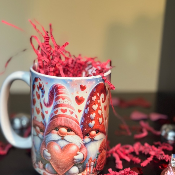 Hand Crafted Valentines Day Gnome Sublimated 15oz Mug - Picture 11 of 11